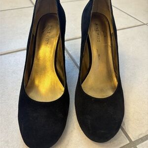 Nine West Black Suede Heels